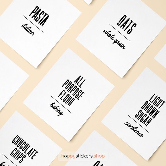 36 Labels • Gollder Minimalist Pantry for Kitchen Storage • Organization Labels - Picture 9 of 17